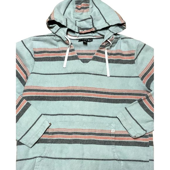 BLUE VOLCOM BEACH HOODIE SZ M HOODED SURFER JACKET DRUG RUG PULLOVER MENS - Picture 2 of 5